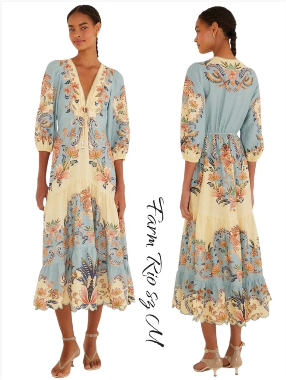 NWT FARM Rio Boho Beauty Butter Floral Maxi Dress M